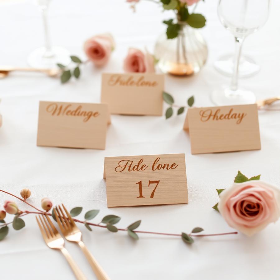 Convite de casamento em madeira